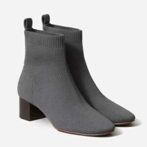 Everlane Reknit Glove Boots, Slate Gray